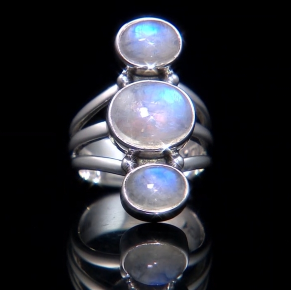 Nicky Butler Jewelry - NICKY BUTLER Designer NB 925 Sterling Silver Rainbow Moonstone Ladies Ring